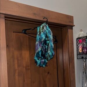 Maurices Purple/Teal Plaid Blanket Scarf